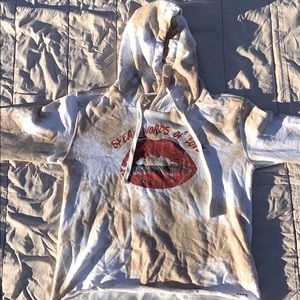 Fuzzy tie-dye hoodie